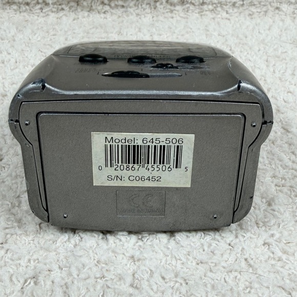 Howard Miller 645-506 Digital Atomic Radio Controlled Alarm Clock Silver Tone - Picture 3 of 5